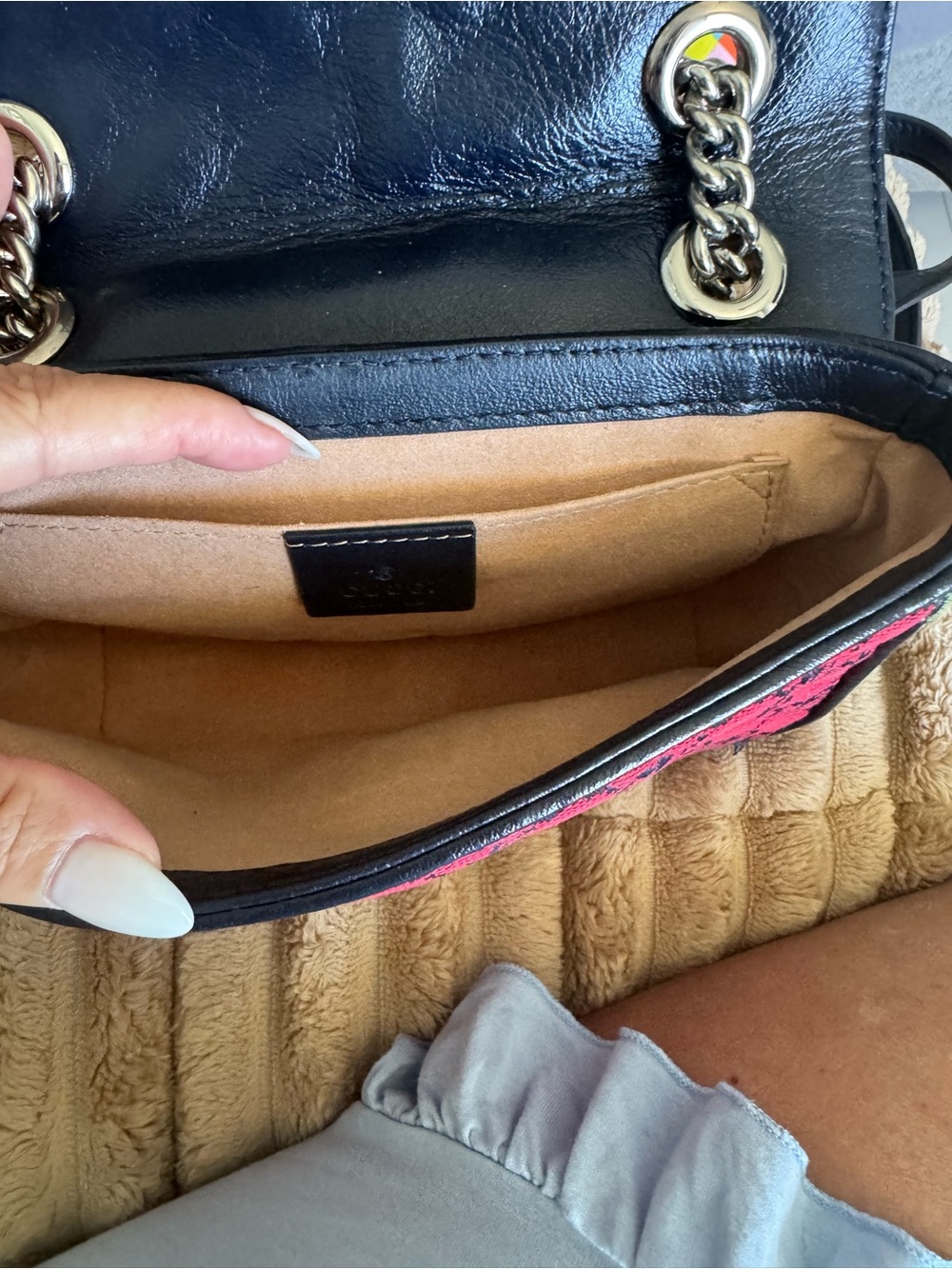 Multicolor GG Marmont Canvas Shoulder Bag - Picture 5 of 5
